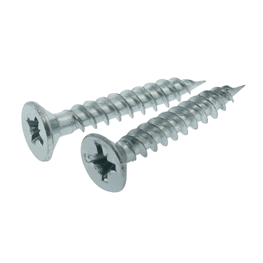 Unicrimp Q-Crimp 6 x 0.75" Twin Thread Countersunk Pozi Screws QWDS6X075