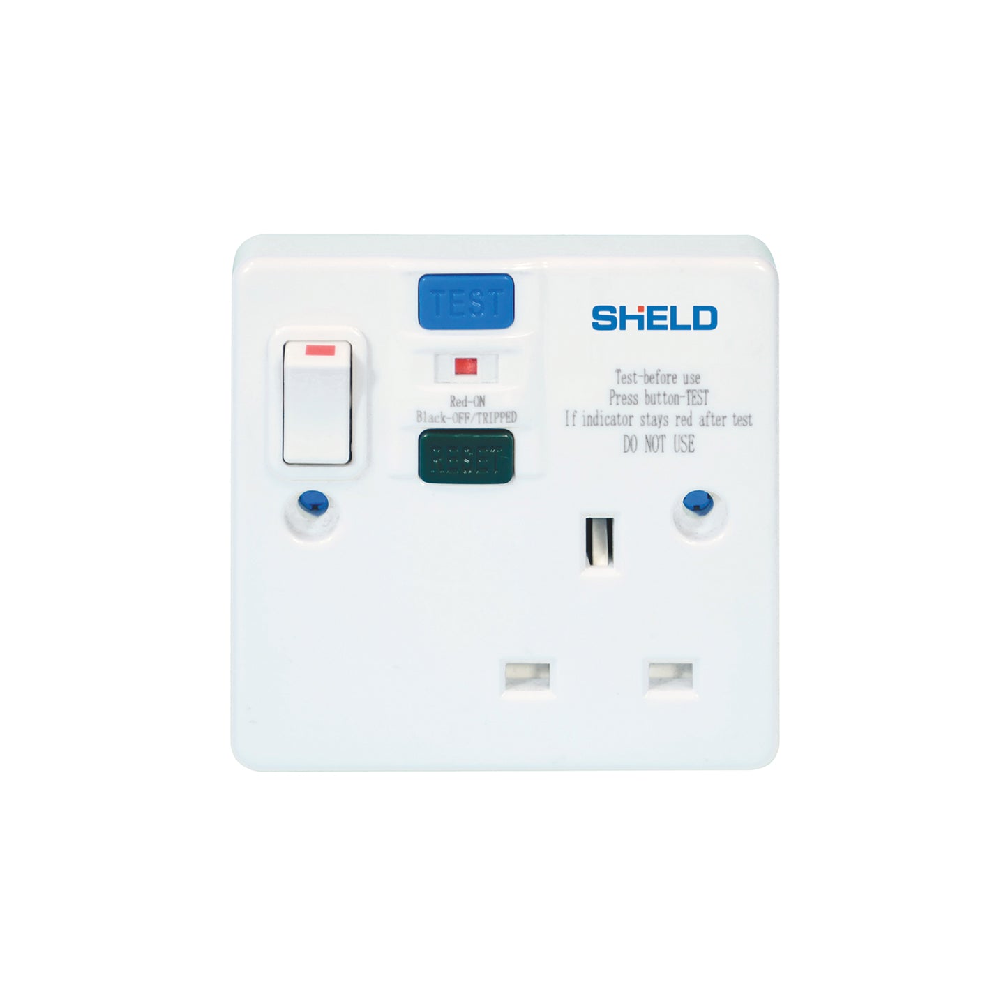 Chint 1 Gang Switched Plastic 30mA Type A RCD Socket SNE3-1130SP