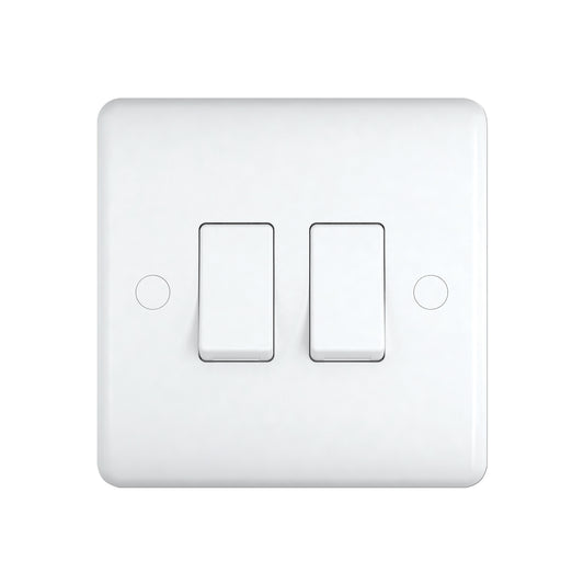 Chint Studio Range 2 Gang 2 Way Switch ST1022