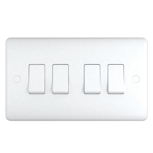 Chint Studio Range 4 Gang 2 Way Switch ST1042
