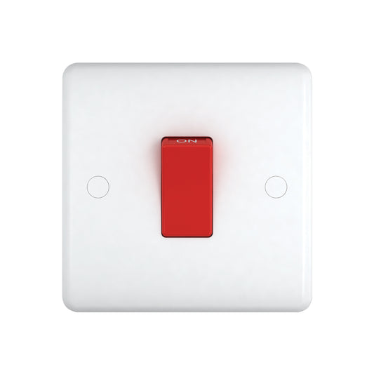 Chint Studio Range 45A 1 Gang Double Pole Switch ST1145