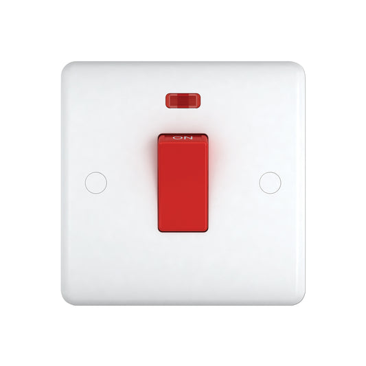 Chint Studio Range 45A 1 Gang Double Pole Switch with Neon ST1146