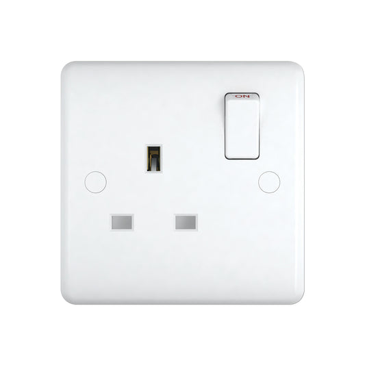 Chint Studio Range 13A 1 Gang Switched Socket Single Pole ST2011