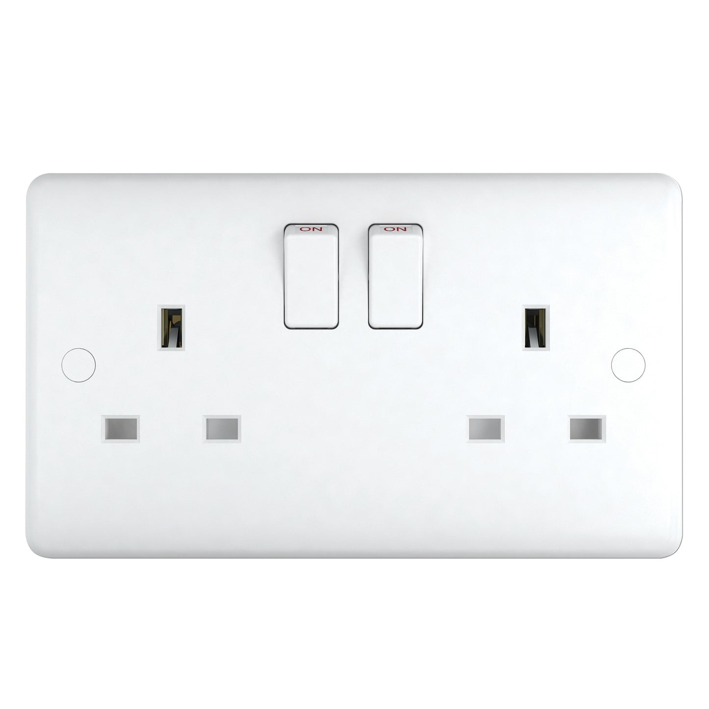 Chint Studio Range 13A 2 Gang Switched Socket Double Pole ST2022