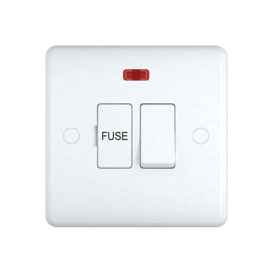Chint Studio Range 13A Switched Fuse Connection Unit with Neon ST2133