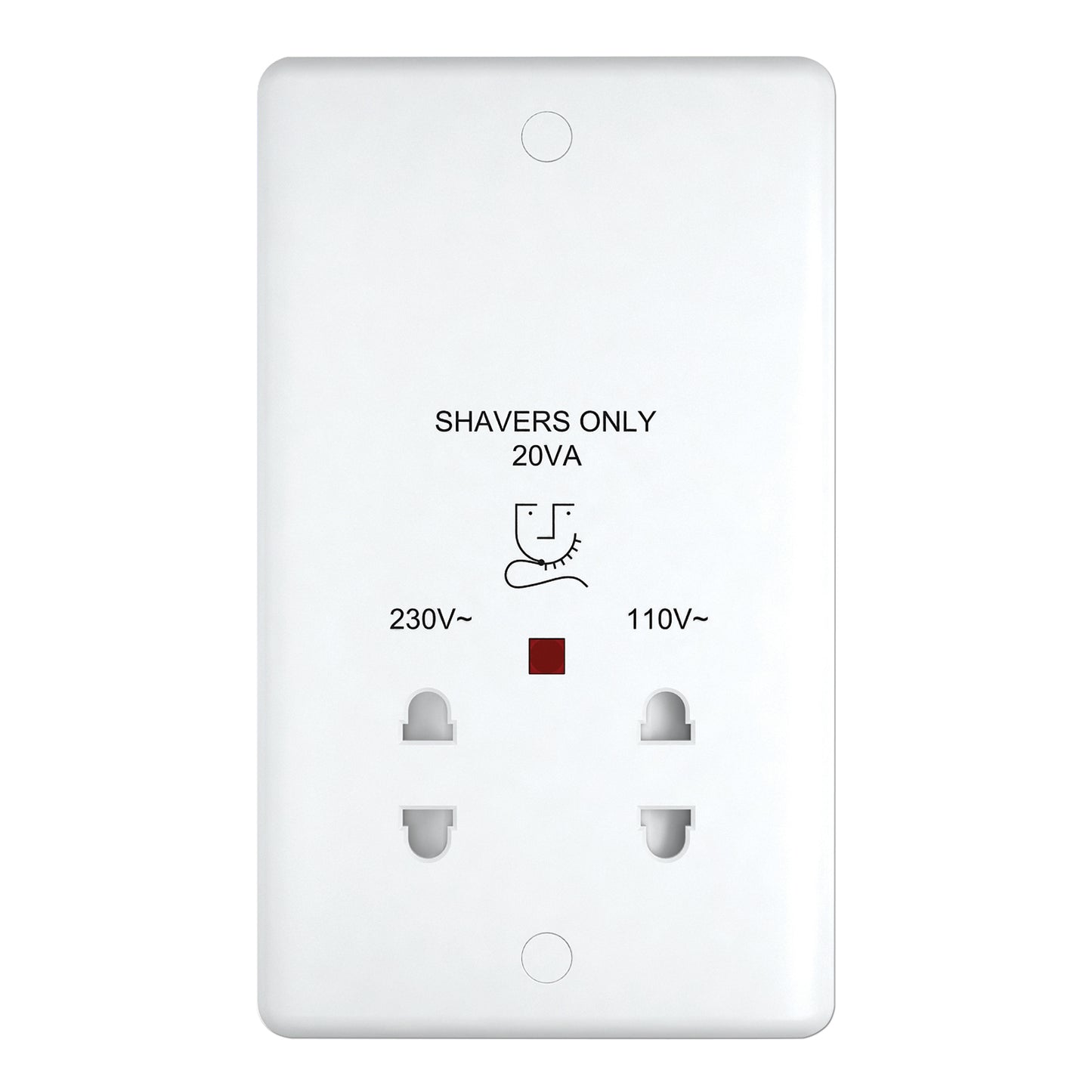 Chint Studio Range Shaver Socket 230/115V Plate ST2213