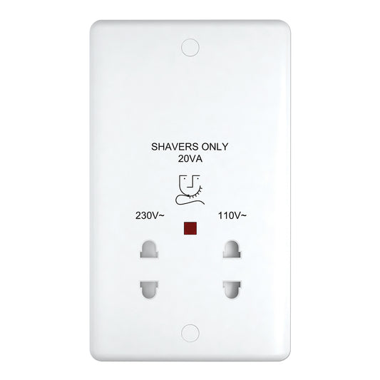 Chint Studio Range Shaver Socket 230/115V Plate ST2213