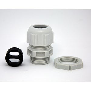 Wiska IP66 M25 2 x 2.5mm Grey Cable Gland for Flat Cable TKE/P25/FFD/02/2.5