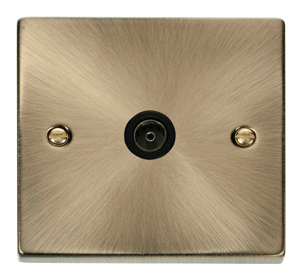 Click Deco Single Coaxial Outlet Black Inserts VPxx065BK