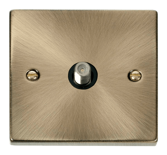 Click Deco Single Satellite Outlet Black Inserts VPxx156BK