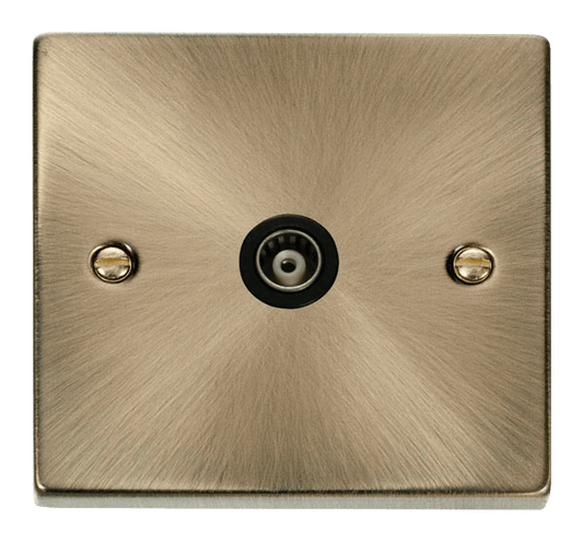 Click Deco Single Isolated Coaxial Outlet Black Inserts VPxx158BK