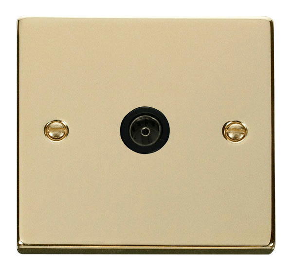 Click Deco Single Coaxial Outlet Black Inserts VPxx065BK