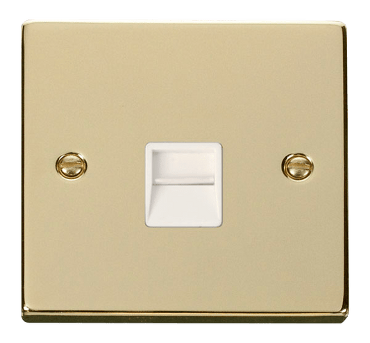 Click Deco Single Secondary Telephone Outlet White Inserts VPxx125WH