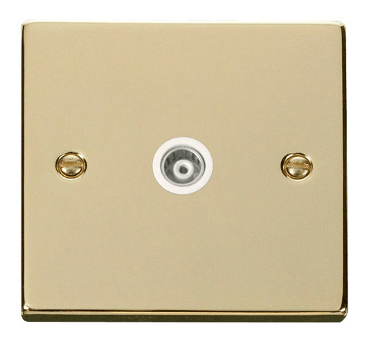 Click Deco Single Isolated Coaxial Outlet White Inserts VPxx158WH
