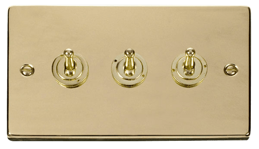 Click Deco 10AX 3 Gang 2 Way Toggle Switch VPxx423