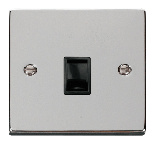 Click Deco Single RJ11 Socket Outlet Black Inserts VPxx115BK