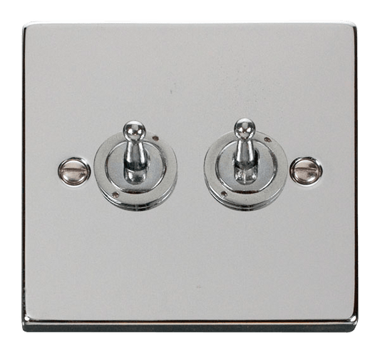 Click Deco 10AX 2 Gang 2 Way Toggle Switch VPxx422