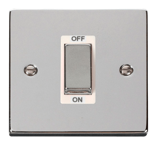 Click Deco 45A DP 1 Gang Switch White Inserts VPxx500WH