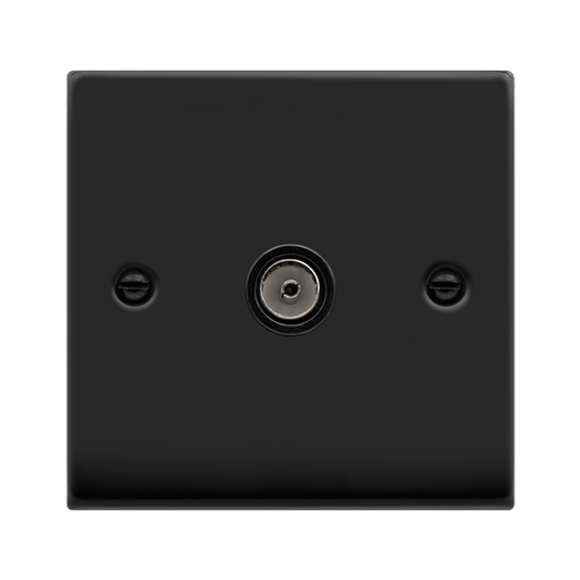 Click Deco Single Coaxial Outlet Black Inserts VPxx065BK