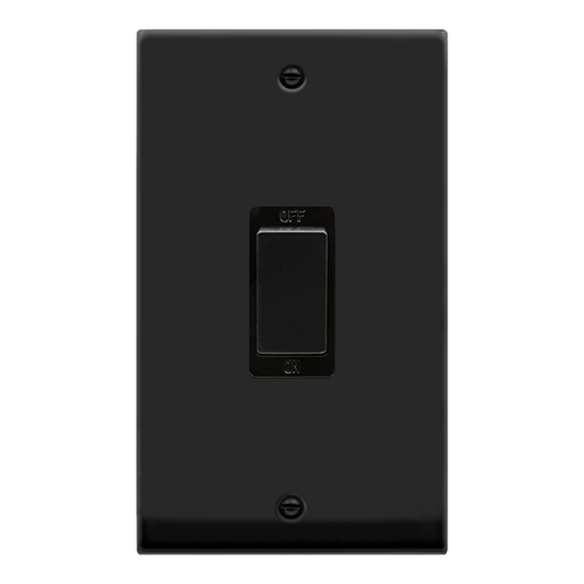 Click Deco 45A DP 2 Gang Switch Black Inserts VPxx502BK