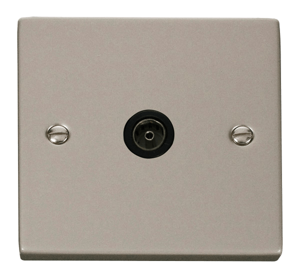 Click Deco Single Coaxial Outlet Black Inserts VPxx065BK