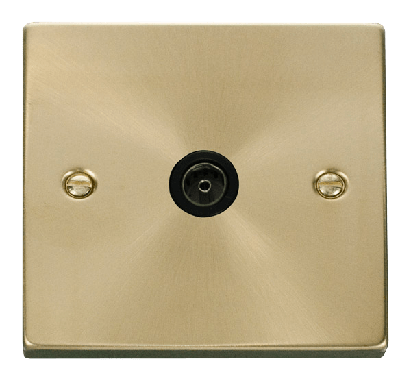 Click Deco Single Coaxial Outlet Black Inserts VPxx065BK