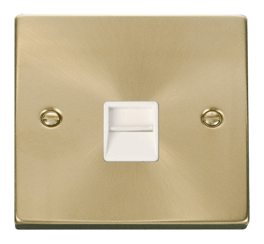 Click Deco Single Master Telephone Outlet White Inserts VPxx120WH