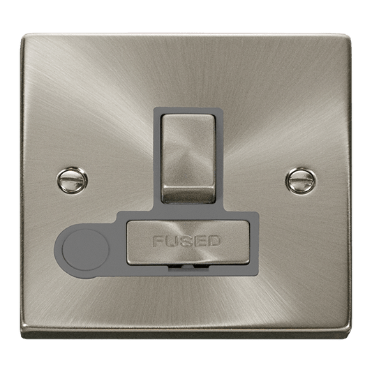 Click Deco 13A Switched Fused Spur Connection Unit with Flex Outlet Grey Inserts VPxx551GY