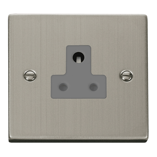 Click Deco 5A Round Pin Socket Grey Inserts VPxx038GY