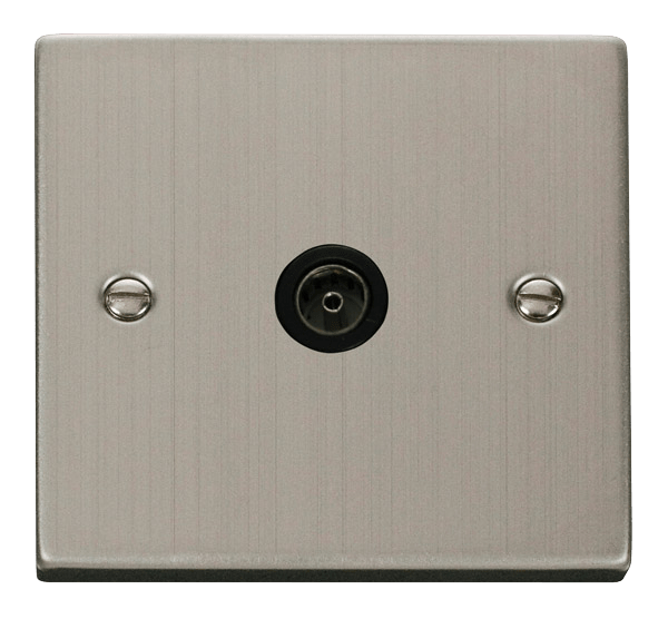 Click Deco Single Coaxial Outlet Black Inserts VPxx065BK