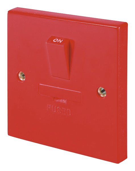 Click Essentials 3A Red DP Switched Fused Spur Connection Unit WA056RD