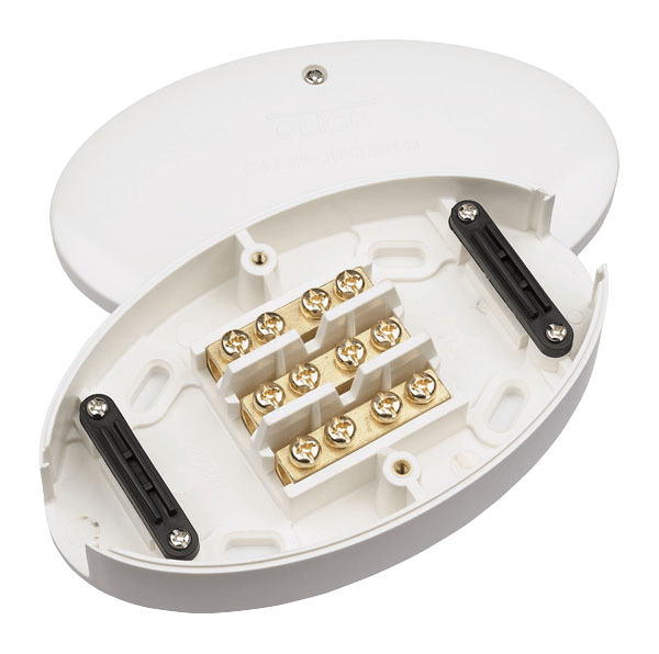 Click Essentials 60A 3 Terminal Junction Box White WA220