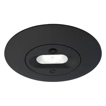 Ansell Merlin Emergency Downlight Non-Maintained Escape Route Self Test Emergency Black AMELED/ER/3NM/ST/B