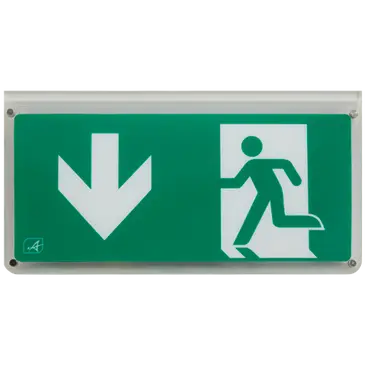 Ansell Harrier IP65 Blade Exit Sign Double Sided Legend Arrow Down AHARLED/L/AD