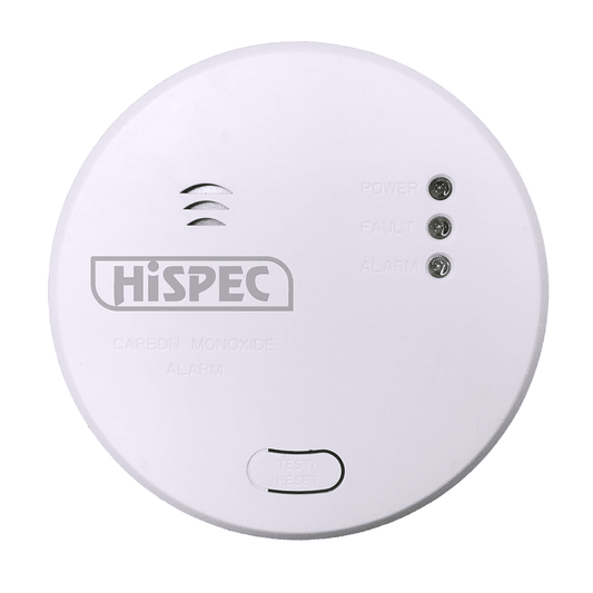 Hispec Interconnectable Fast Fix Mains Carbon Monoxide Detector with 10yr Rechargeable Lithium Battery Back HSSA/CO/FF10