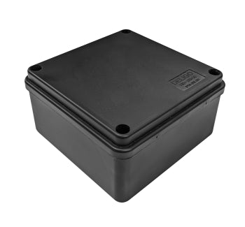 IP56 100 x 100 x 50mm Plain Junction Box Black