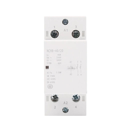 Chint 40A 230V 2 Pole 2 N/O Modular Contactor NCH8-40/20-230V