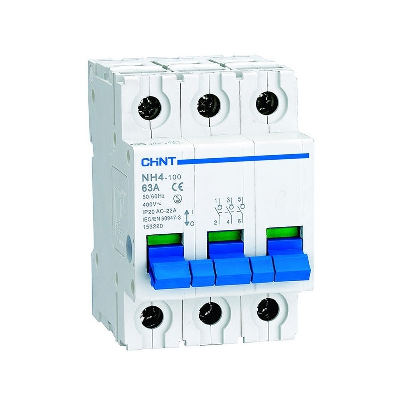 Chint NH4 Series 100A 3 Pole Isolator NH4-80308