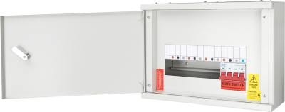 Live Electrical 3 Way TP&N Horizontal Distribution Board with 100A 4 Pole Main Switch TPNH03-100