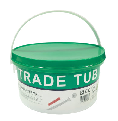 Deligo Trade Tub 400 x Red Plastic Wall Plugs + 400 x 8 x 1.5" Countersunk Woodscrews TT400